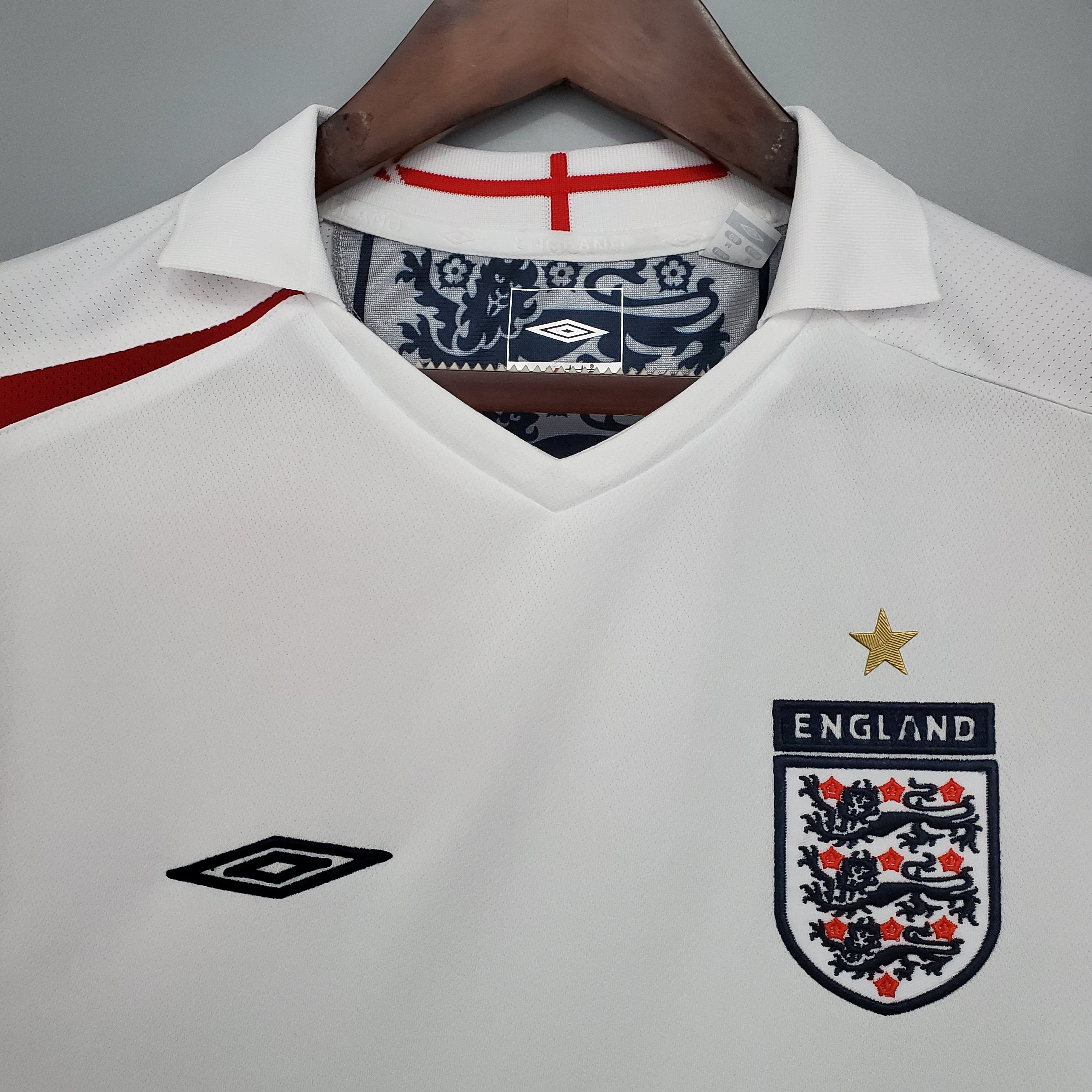Retro England 06 Home Jersey-excellent