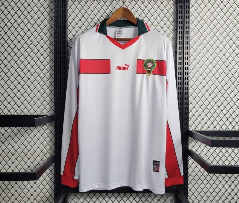 Retro Morocco 1998 Long Sleeve Away Jersey