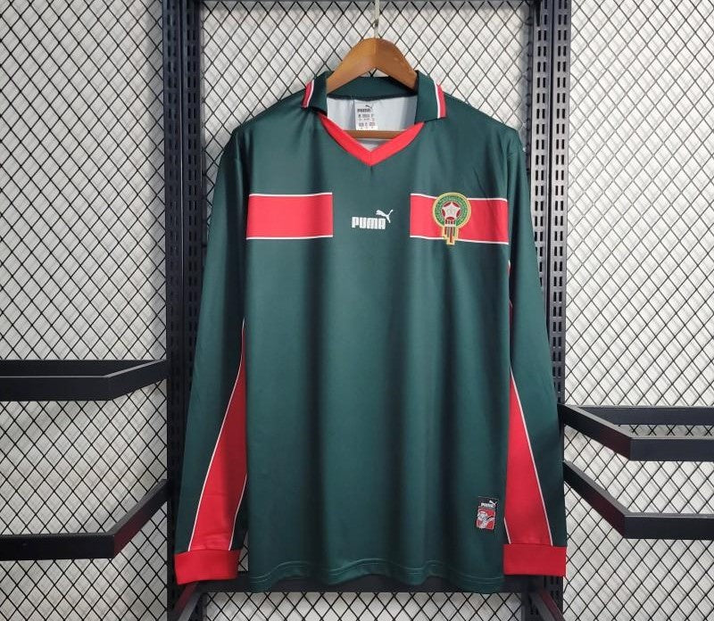 Retro Morocco 1998 Long Sleeve Home Jersey