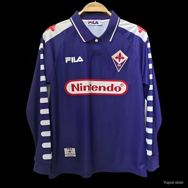 Retro Fiorentina 1998/99 Long Sleeve Home Jersey