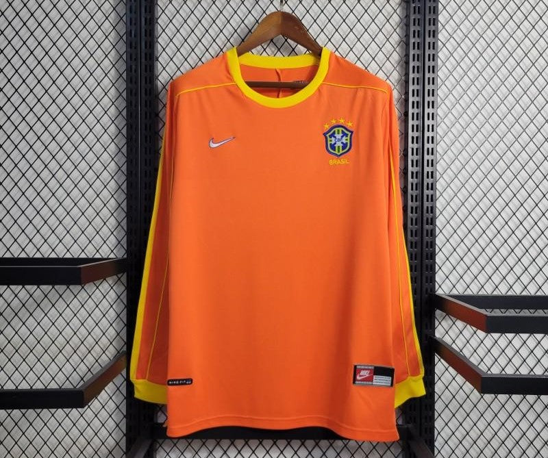 Retro Brazil 1998 Long Sleeve Goalkeeper Jersey