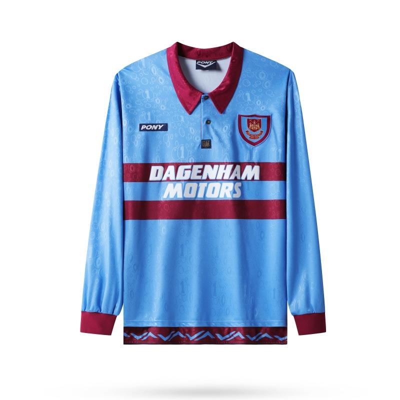 Retro West Ham United 1995/97 Long Sleeve Away Jersey-excellent