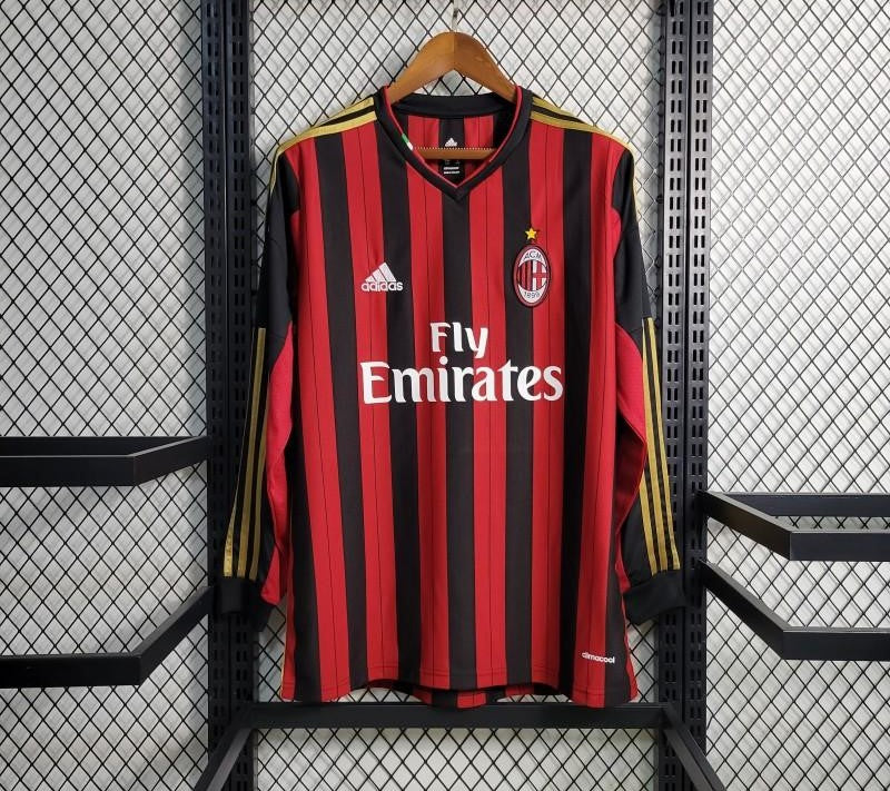 Retro AC Milan 2013/14 Long Sleeve Home Jersey