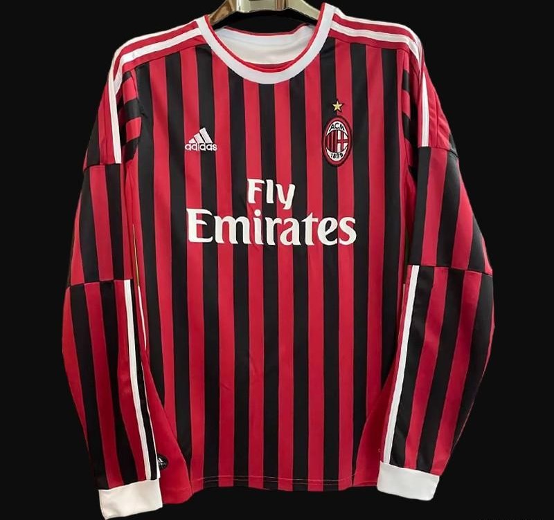 Retro AC Milan 2011/12 Long Sleeve Home Jersey