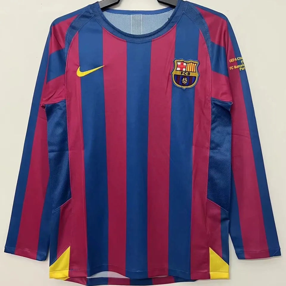 Retro Barcelona 2005/06 CL Home Jersey Long Sleeve