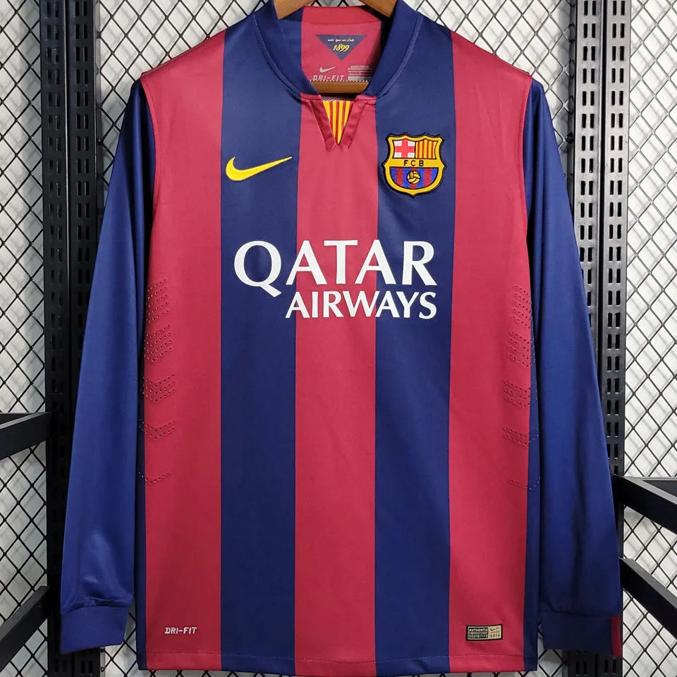 Retro Barcelona 2014/15 Home Long Sleeve Jersey