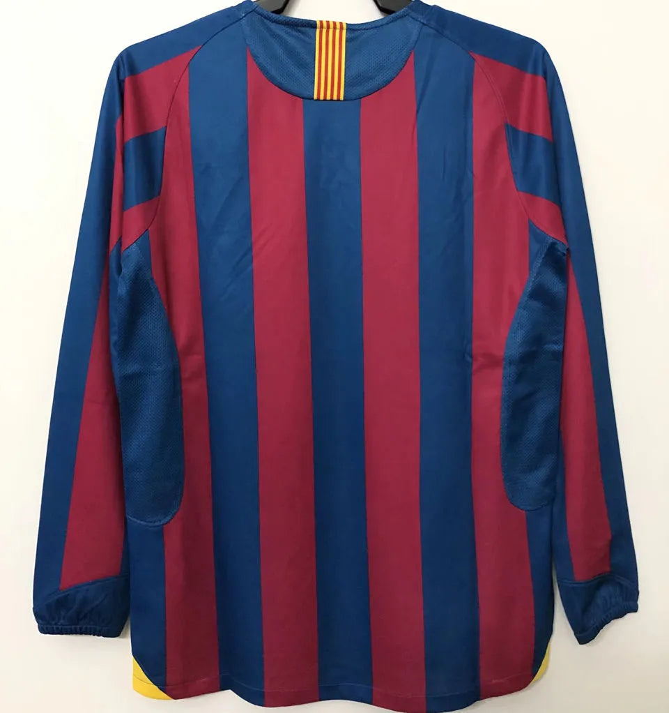 Retro Barcelona 2005/06 Home Jersey Long Sleeve