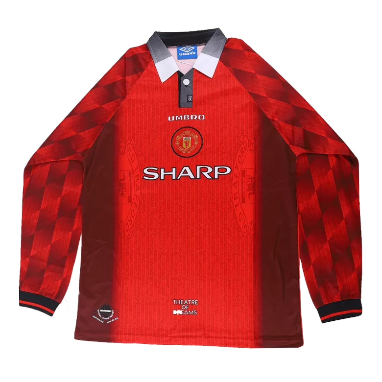 Retro Manchester United Home Long Sleeve Jersey 1996/97-very good