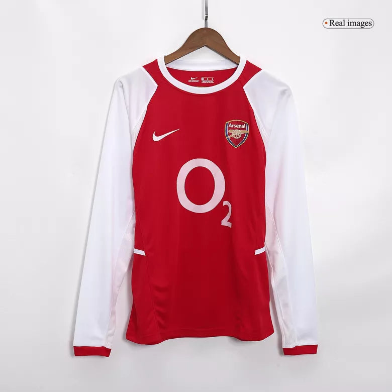 Retro Arsenal 2002/03 Home Jersey Long Sleeve-mint