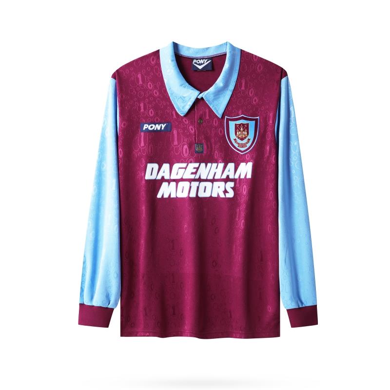 Retro West Ham United 1995/97 Long Sleeve Home Jersey-excellent