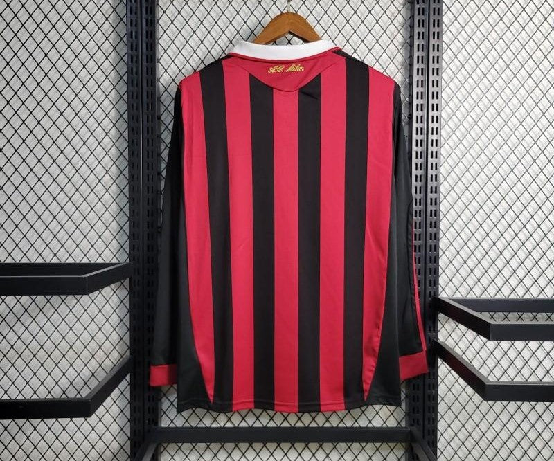 Retro AC Milan 2009/10 Long Sleeve Home Jersey