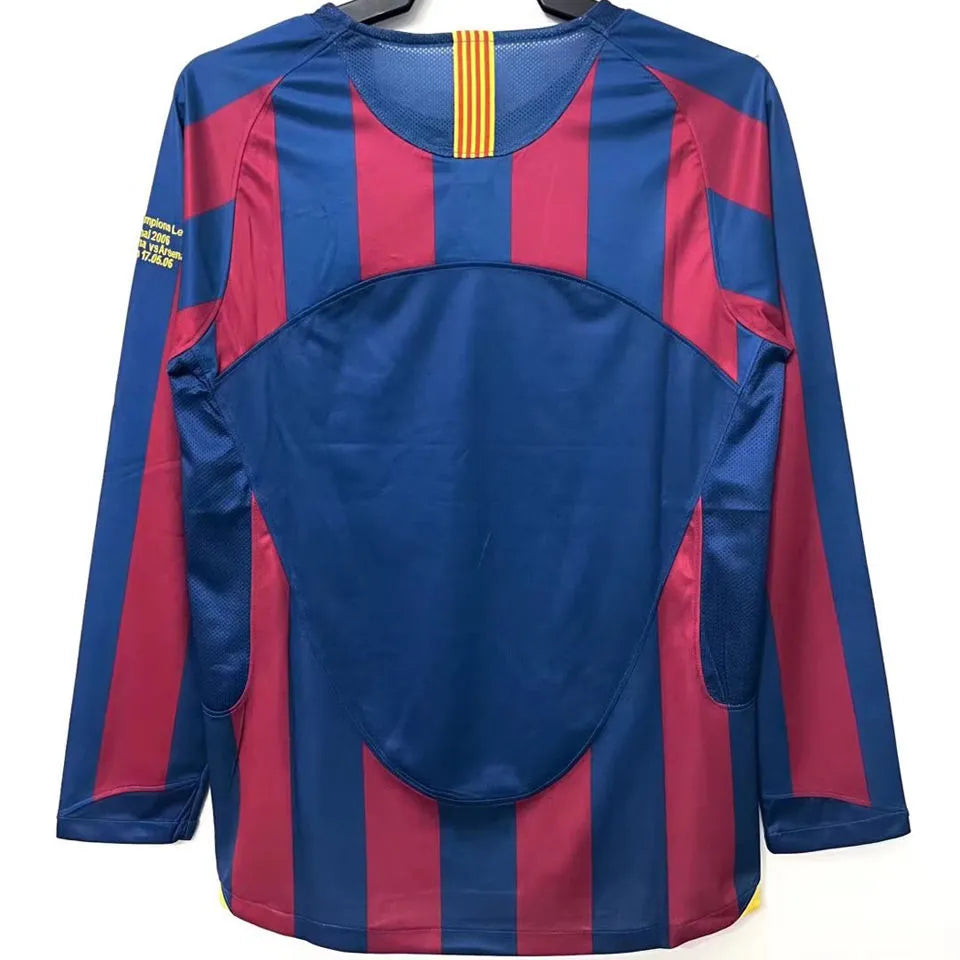 Retro Barcelona 2005/06 CL Home Jersey Long Sleeve