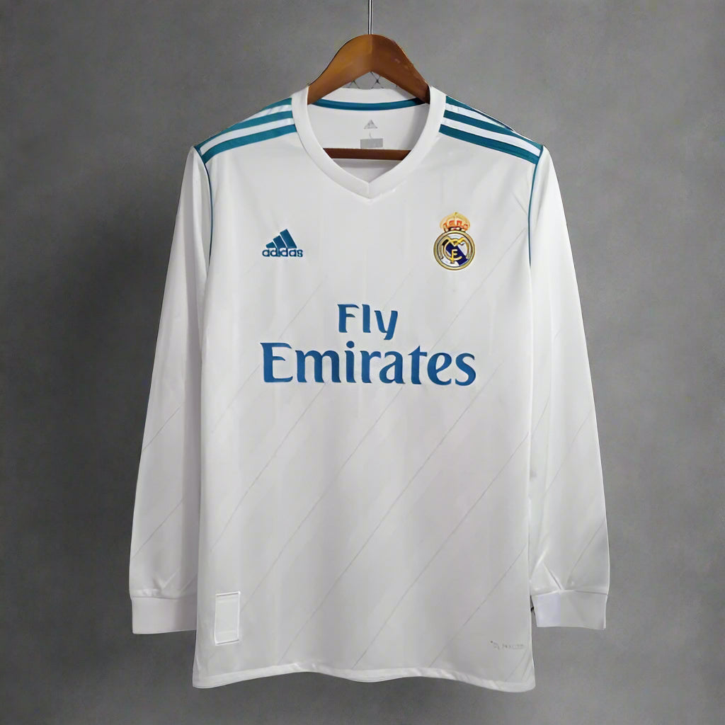 Retro Real Madrid 2017/18 Long Sleeve Home Jersey