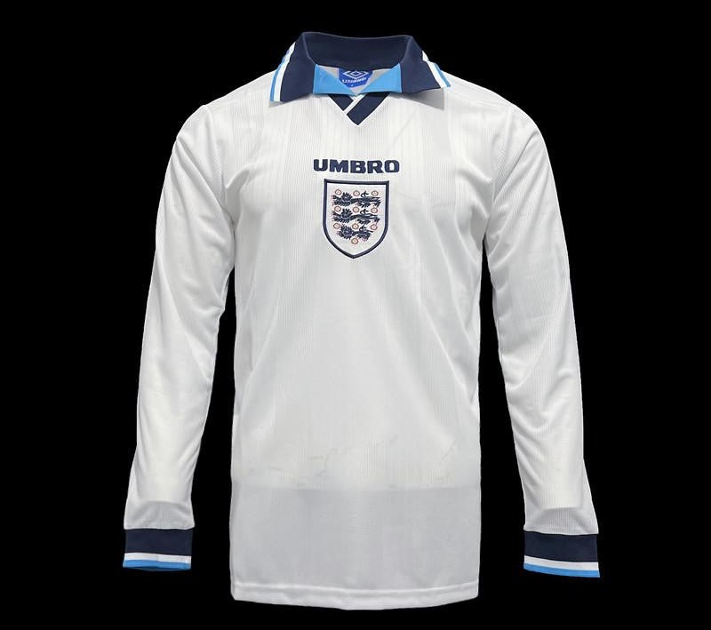 Retro England 1996 Long Sleeve Home Jersey-very good