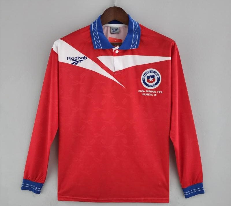 Retro Chile 1998 Long Sleeve Home Jersey