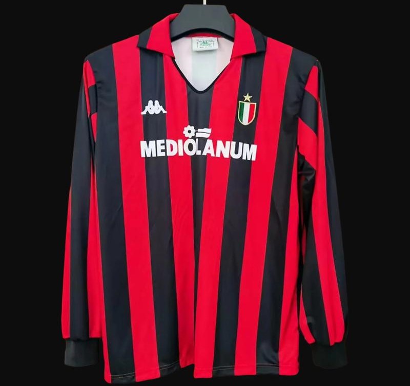 Retro AC Milan 1988/89 Long Sleeve Home Jersey