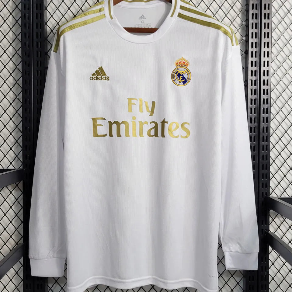 Retro Real Madrid 2019/20 Long Sleeve Home Jersey